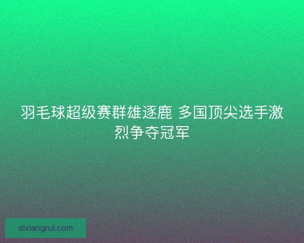 羽毛球超级赛群雄逐鹿 多国顶尖选手激烈争夺冠军
