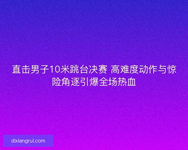 直击男子10米跳台决赛 高难度动作与惊险角逐引爆全场热血